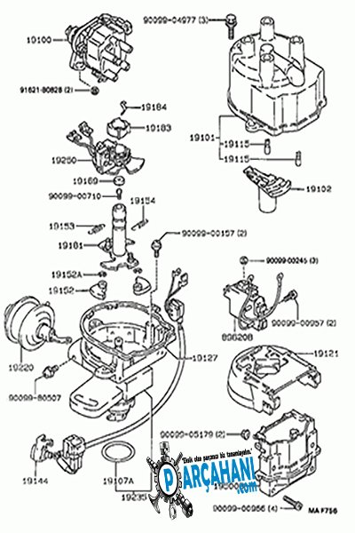 TOYOTA COROLLA DİSTRİBÜTÖR 1995 - 1998